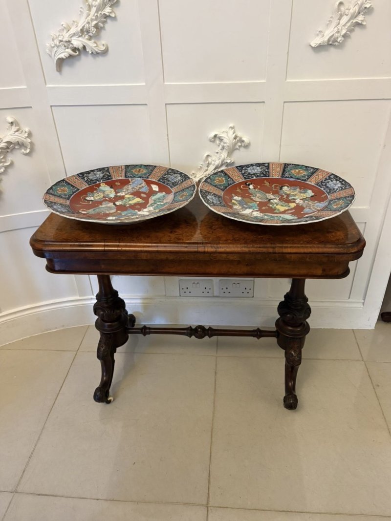 Antique Pair of Large Japanese Imari Porcelain Chargers Depicting the Seven Lucky Gods - Image 2